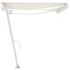 vidaXL Retractable Awning Cream