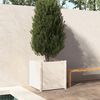 vidaXL Garden Planter White Solid pinewood 27.6 in Durable
