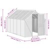 vidaXL Greenhouse Anthracite Aluminum 63.3 sq ft UV-resistant materials