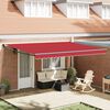 vidaXL Awning Retractable Red 177.17" x 118.11" Polyester and metal