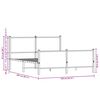 vidaXL Bed Frame Smoked Oak Steel, Engineered Wood King Size Bed Frame