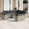 vidaXL Garden Sofa Set Grey, Dark Grey