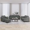 vidaXL Sofa Set Dark Grey Polyester, Metal, Textilene, Plywood Large