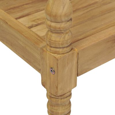 vidaXL Batavia Bench with Taupe Cushion 47.2" Solid Teak Wood