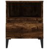 vidaXL Bedside Cabinet Smoked Oak Engineered wood, metal 15.7x13.8x19.7 in