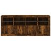 vidaXL Sideboard Smoked oak Engineered wood, glass Large Lights