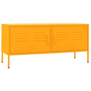 vidaXL TV Stand Mustard Yellow 41.3"x13.8"x19.7" Steel