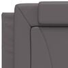 vidaXL Bed Grey Faux leather, plywood, foam, knitted fabric Twin