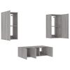 vidaXL TV Wall Unit Grey Sonoma Engineered wood