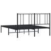 vidaXL Bed Frame Black Steel Double Bed Frame Rectangular