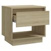 vidaXL Bedside Cabinet Set of 2 Sonoma Oak Engineered Wood Standard