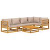 vidaXL Garden Lounge Set Taupe, Wood