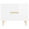 vidaXL Coffee Table Set of 2 High gloss white Engineered wood, iron