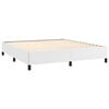 vidaXL Bed Frame White Faux leather, plywood, engineered wood King