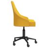 vidaXL Swivel Dining Chairs 4 pcs Yellow Velvet
