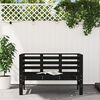 vidaXL Garden Bench Black Solid pine wood 43.9 x 20.9 x 28.0 in Durable