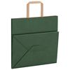vidaXL Paper Bags 250 pcs with Handles Green 26x17x25 cm