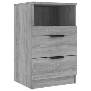 vidaXL Bedside Cabinet Grey Sonoma Engineered wood Standard