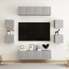 vidaXL 8 Piece TV Cabinet Set Concrete Grey Engineered Wood (2x804521+804495)