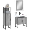 vidaXL Bathroom Cabinet Set Grey sonoma Engineered wood Medium
