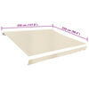 vidaXL Awning Cream Polyester with PU coating 137.8 in x 98.4 in