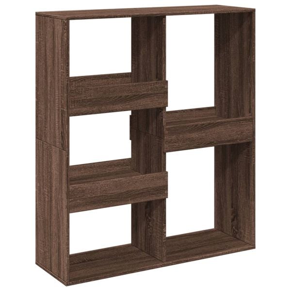 vidaXL Book Cabinet Brown oak Engineered wood Medium Classic