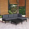 vidaXL Garden Lounge Set Black, Anthracite