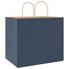 vidaXL Paper Bags 250 pcs with Handles Blue 12.6x8.7x11.0"