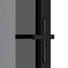 vidaXL Interior Door 36.6"x79.3" Black ESG Glass and Aluminum