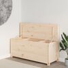 vidaXL Bench Natural Pine Solid Pine Wood Medium Storage Bench