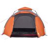 vidaXL Camping Tent Dome 3-Person Gray and Orange Quick Release
