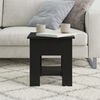 vidaXL Coffee Table Black Engineered Wood Small Coffee Table Square