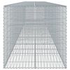vidaXL Gabion Basket Silver Galvanized iron wire 353.5 x 39.4 x 39.4 in