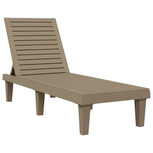 vidaXL Sun Lounger Light brown Polypropylene 61.0 x 22.8 x 32.7 in