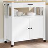 vidaXL Kitchen Trolley MONZA 33.1"x15.7"x34.8" Solid Wood Pine
