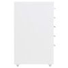 vidaXL Mobile File Cabinet White Metal Medium Rollable