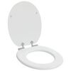 vidaXL Toilet Seats with Soft Close Lids 2 pcs MDF White (2x140798)