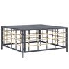 vidaXL Garden Lounge Set Anthracite Poly rattan, powder-coated steel, fabric