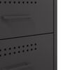 vidaXL Bedside Cabinet Set of 2 Black Cold-rolled steel Medium