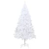 vidaXL Artificial Christmas Tree White PVC, Steel Large