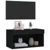 vidaXL TV Cabinet Black Engineered wood Medium TV Cabinet Rectangular