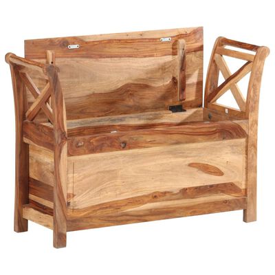 vidaXL Bench 40.6"x13"x28.3" Solid Sheesham Wood