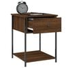 vidaXL Bedside Table Brown Oak Engineered wood 17.3 x 17.7 x 22.8 in