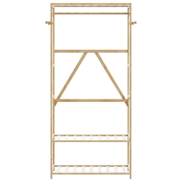 vidaXL Clothes Rack Bamboo 31.5 x 15.7 x 68.9 in Bamboo Clothes Rack
