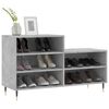 vidaXL Shoe Cabinet Concrete Grey Engineered wood, metal Medium