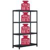 vidaXL Storage Shelf Racks 2 pcs Black 485 lb 35.4"x15.7"x54.3" Plastic