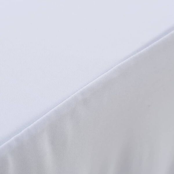 vidaXL Table Cover Set of 2 White 90% polyester, 10% elastane