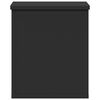 vidaXL Storage Box Black Engineered Wood Standard Storage Trunk Square