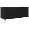 vidaXL Record Cabinet with Shelf Black Oak 39.37 x 14.96 x 18.90 in