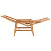 vidaXL Patio Lounge Chair with Footrest Solid Teak Wood